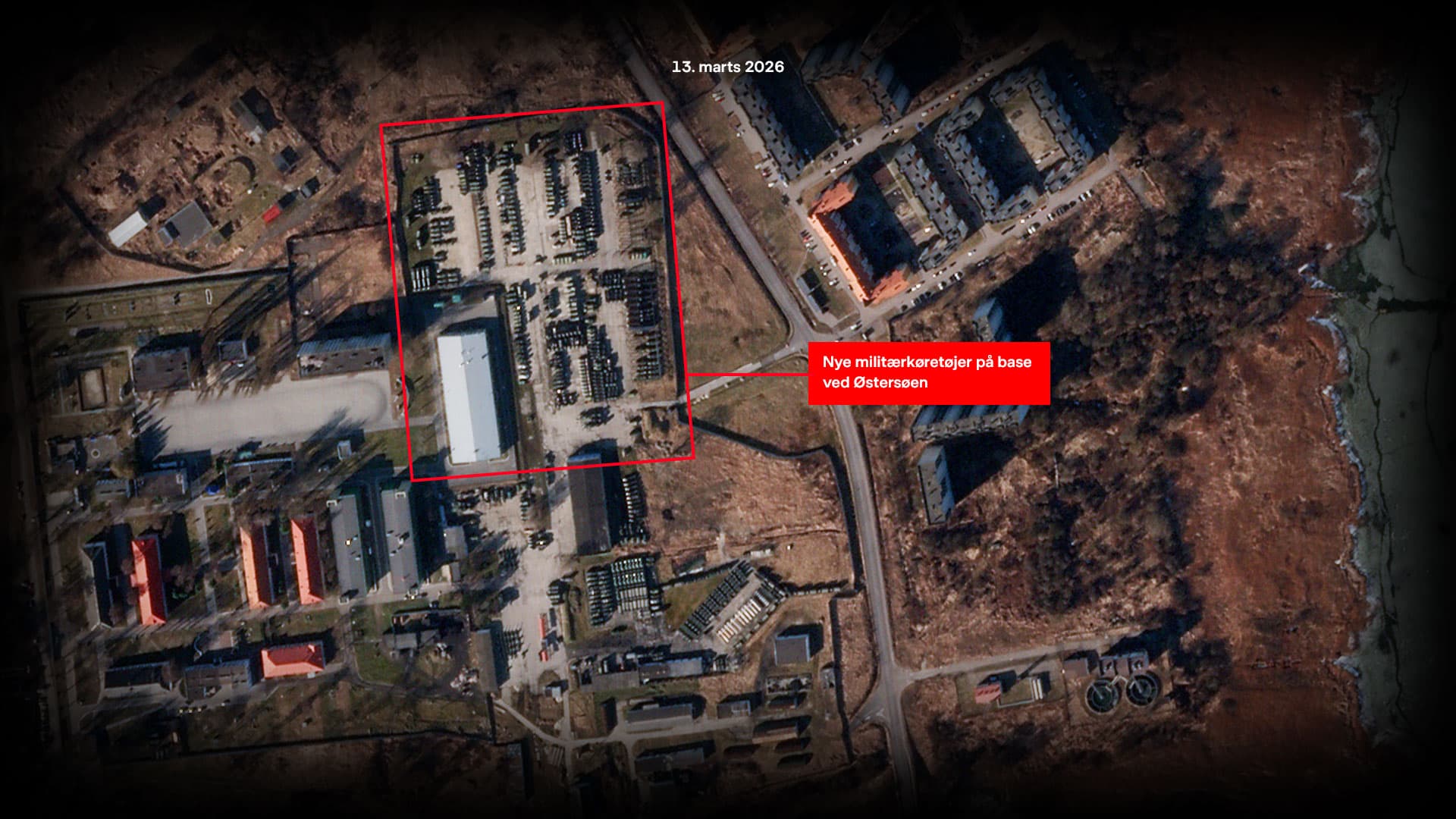 New military vehicles at a base in Kaliningrad. (Source:)[[https://www.dr.dk/nyheder/webfeature/en-ny-front]]